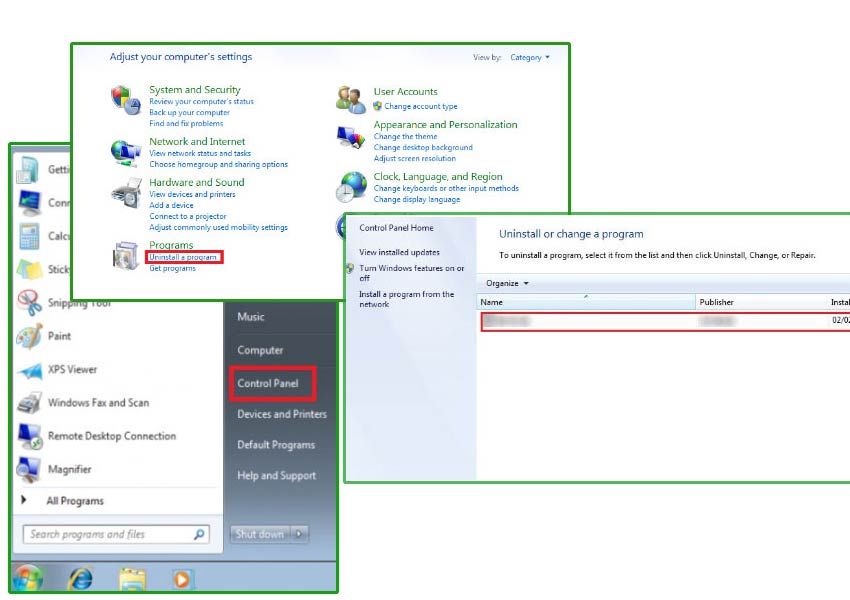 remove-from-win7- Come rimuovere CrocutaCrocuta?